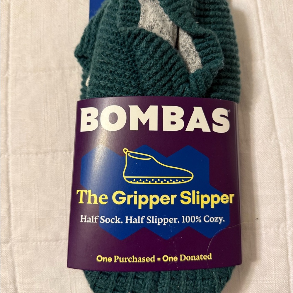 Bombas Teal Gripper Slipper Socks